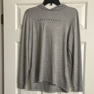 Abercrombie Supersoft Lightweight Sweater Gray Hoodie Boys Size 15/16